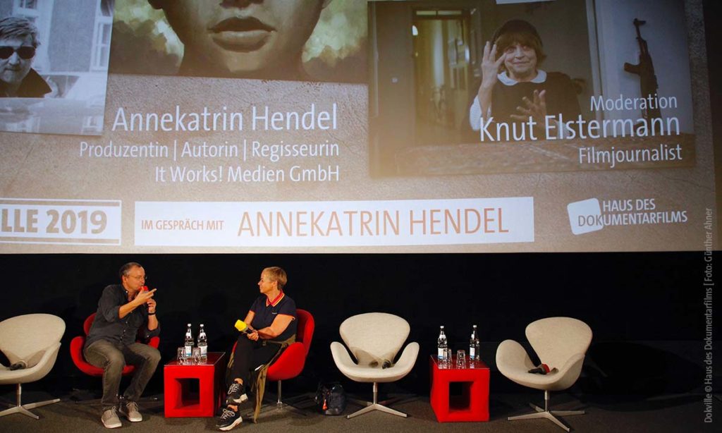 Annekatrin Hendel gewährt bei DOKVILLE 2019 Einblicke in Leben und Arbeit (Foto: Günther Ahner/HDF)