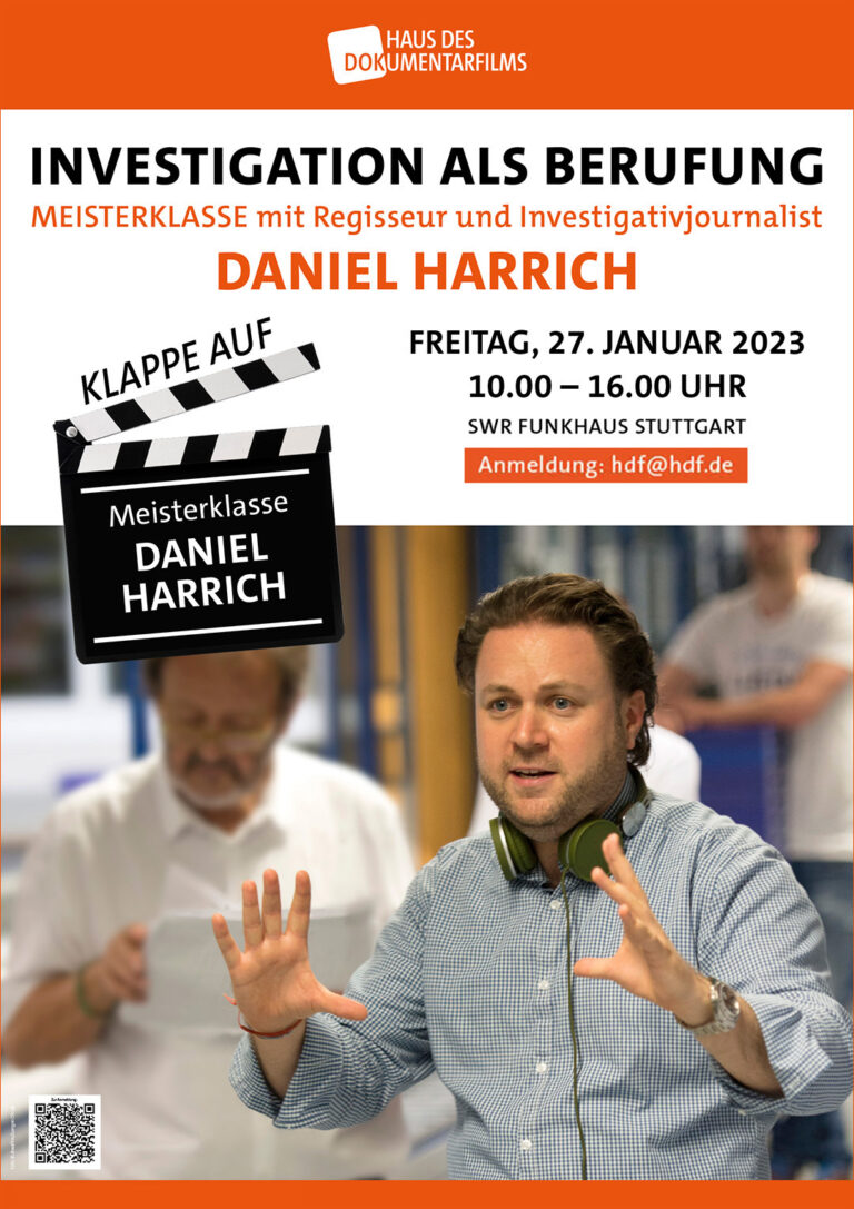 Plakat HDF-Meisterklasse Daniel Harrich