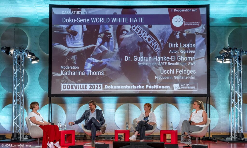 Dirk Laabs (Autor und Regisseur), Dr. Gudrun Hanke-El Ghomri (Redakteurin und ARTE-Beauftragte, SWR) und Uschi Feldges (Producerin Ventana-Film)